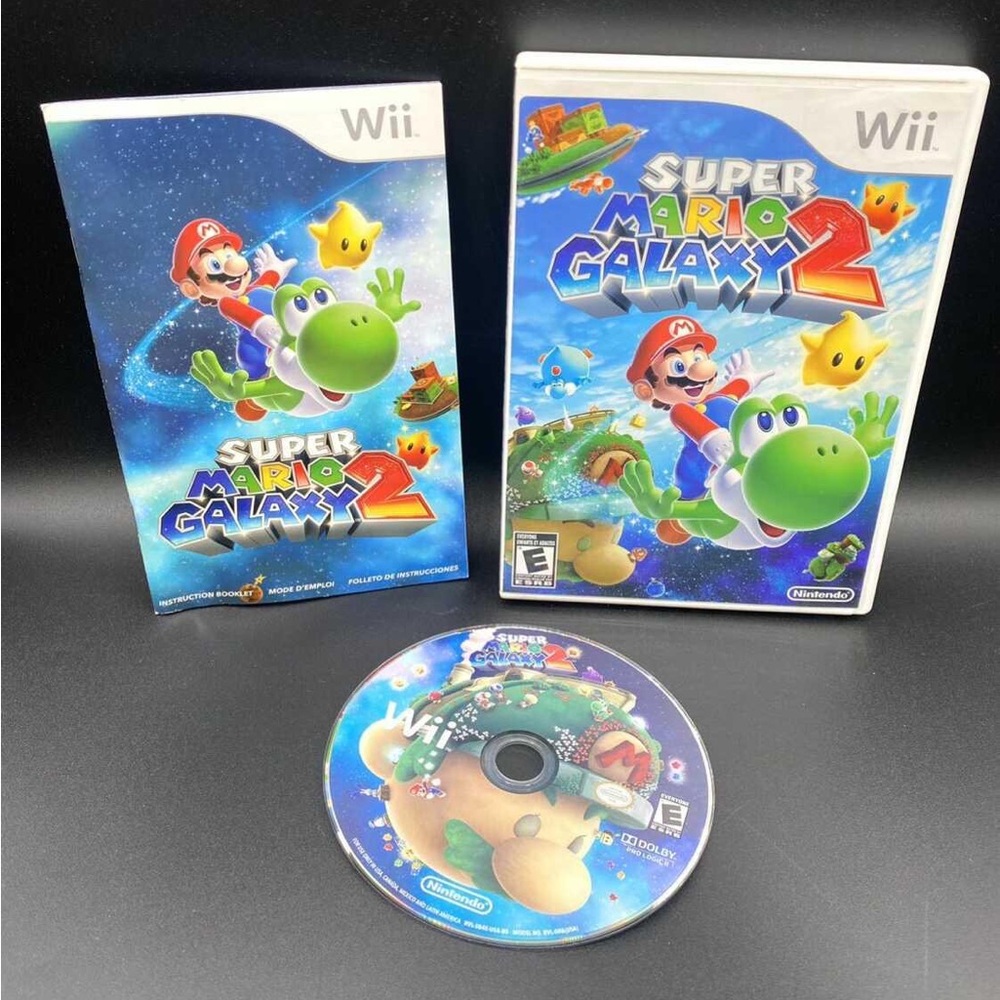 Nintendo Wii Super Mario Galaxy 2 Video Game with Manual Tested Works
